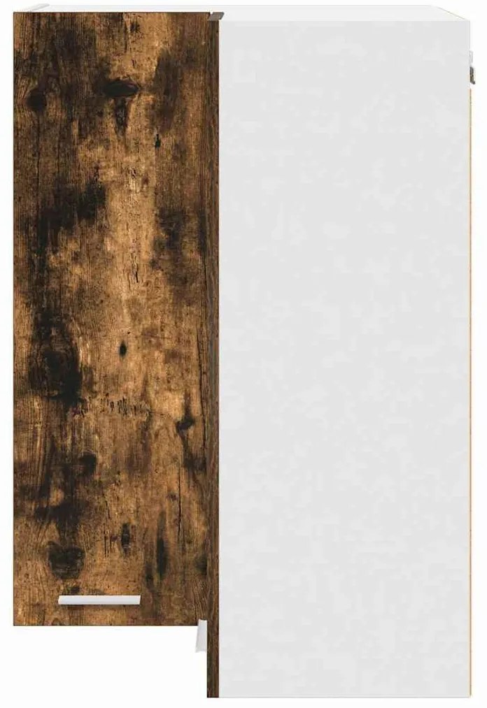 Függő szekrény Riga Füstölt tölgy és fehér 57 x 57 x 80 cm