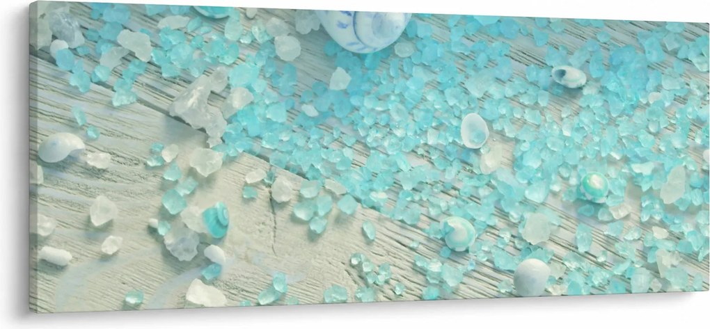 Kép - Tengerparti hangulat türkiz árnyalatokban (120x50 cm)