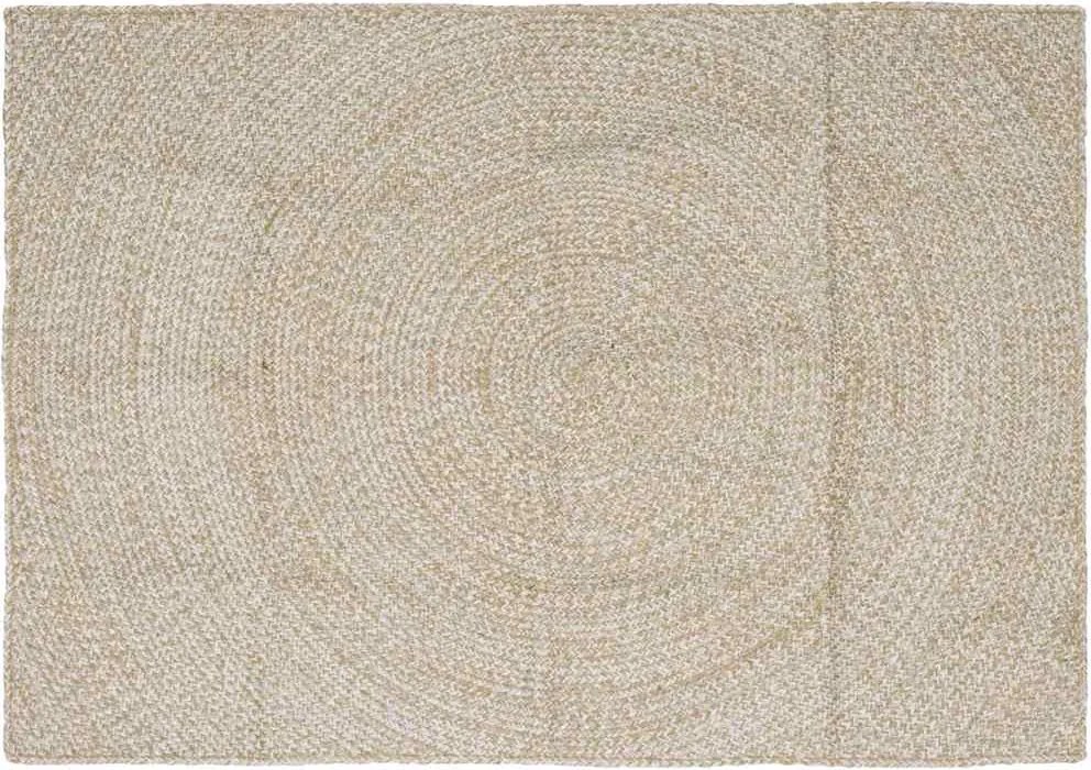 vidaXL Területszőnyegek Természetes és Fehér 140 x 200 cm Juta