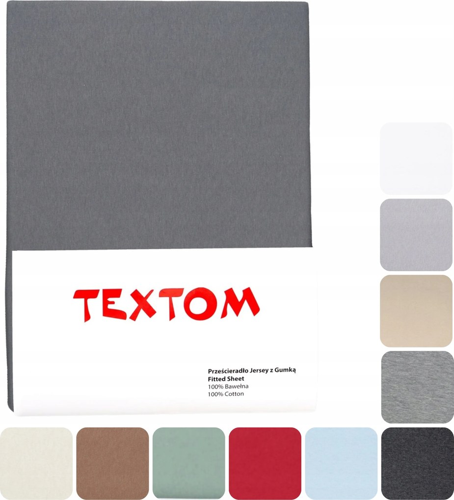 Gumis Lepedő 200x220+30cm Pamut Jersey Magas Szürke Színek Nagy