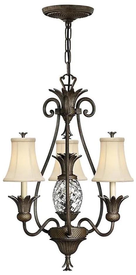 Hinkley HK-PLANT3-PZ - Csillár láncon PLANTATION 4xE14/40W/230V bronz