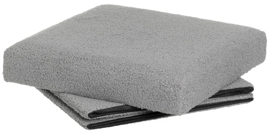 Szürke buklé puff Folding – Casa Selección