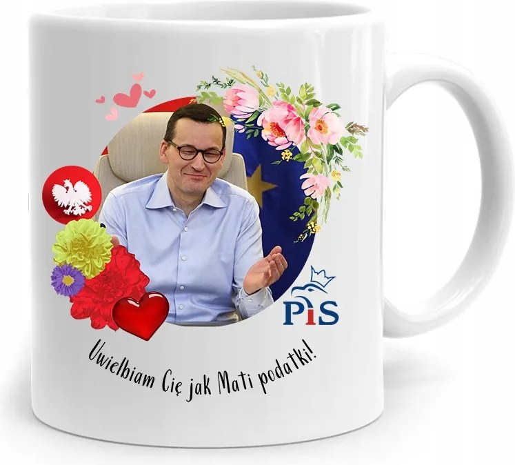 Bögre Politikus Miniszterelnök Mateusz Morawiecki Pis