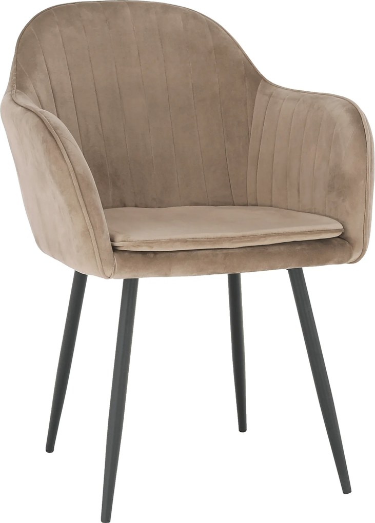 Dizájnos fotel, szürkésbarna Taupe Velvet anyag, ZIRKON