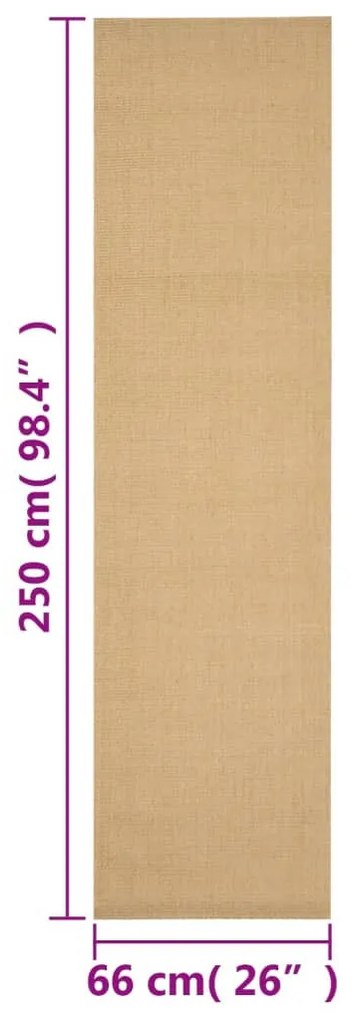 természetes szizálszőnyeg 66x250 cm