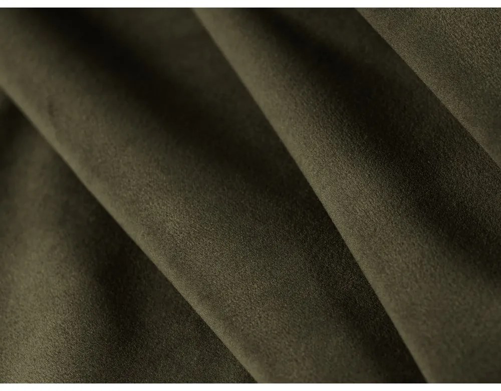 Zöld bársony kinyitható-tárolóhelyes kanapé 247 cm Jodie – Micadoni