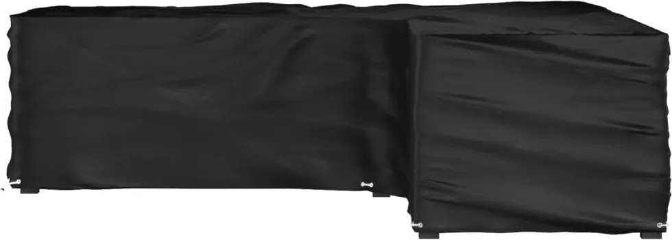 vidaXL L-alakú kerti bútorhuzat 16 fűzőlyukkal 250 x 250 x 70 cm