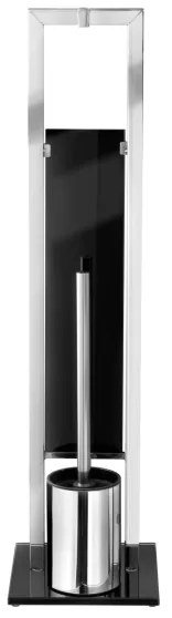 WENKO 22983100 - RIVALTA WC-kefe 18x70 cm rozsdamentes acél/ezüst/fekete