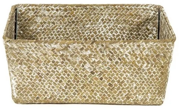 Tömörítő kötött kosár 30 x 20 x 13 cm, világosbarna