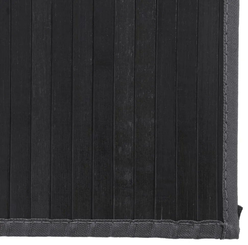 négyszögletű szürke bambusz szőnyeg 80 x 300 cm