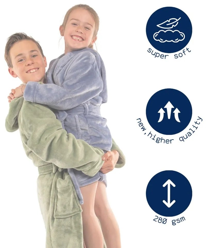 Barna mikroplüss gyerek fürdőköpeny, 134-140 Delux – Tiseco Home Studio