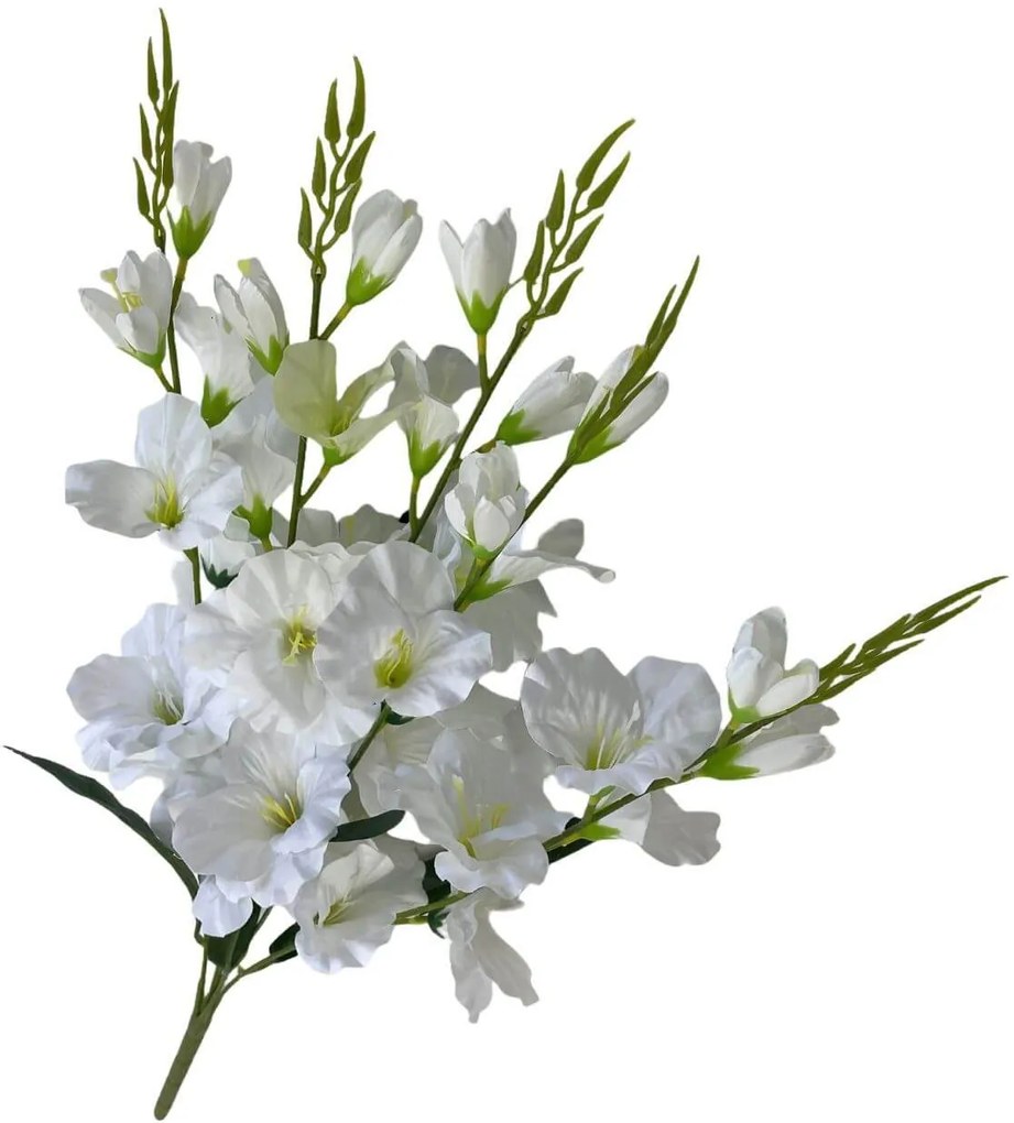 Fehér mű kardvirág csokor 67cm