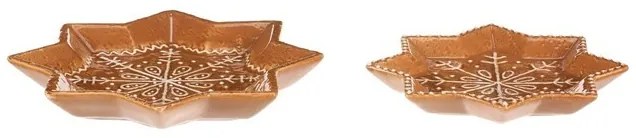 Dekoratív mézeskalács tálca szett, 2 db, kerámia