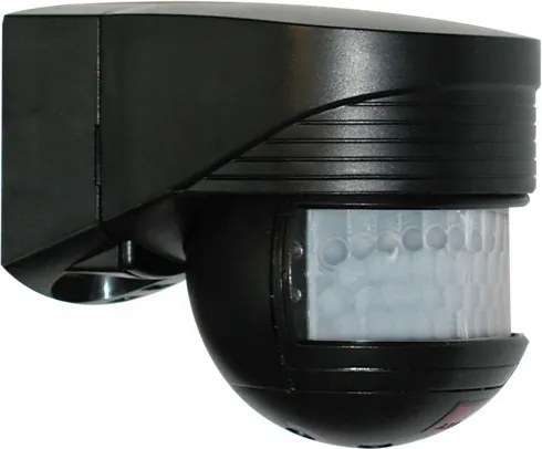 Mozgásérzékelő LC-CLICK-200, fekete, falra szerelhető, hatótávolság 12m, 200° tartomány, IP4