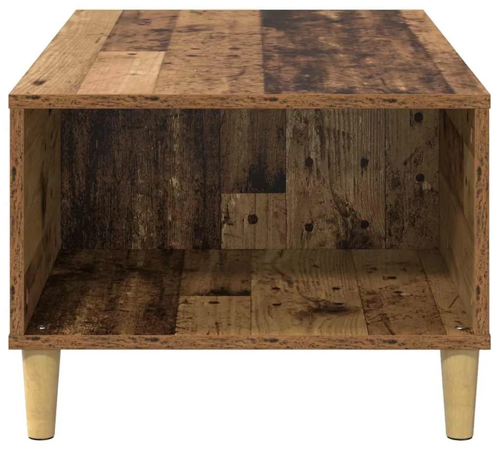 vidaXL Dohányzóasztal fiókkal Öreg fa 90 x 50 x 35 cm Faanyag