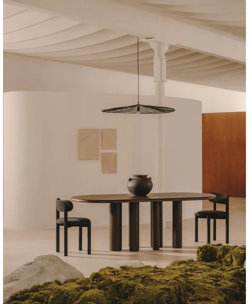 Étkezőasztal kőrisfa dekorral 105x220 cm Mailen – Kave Home