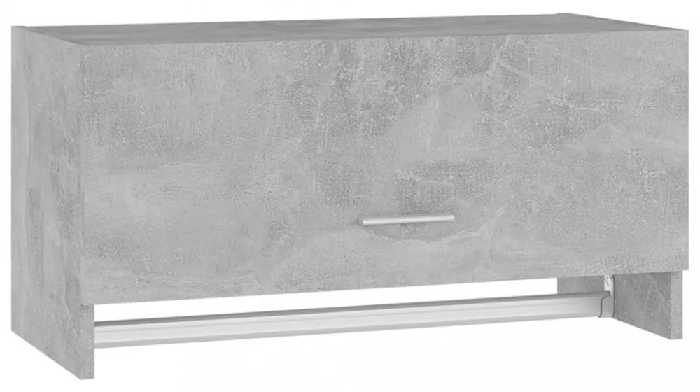 betonszürke szerelt fa ruhásszekrény 70 x 32,5 x 35 cm