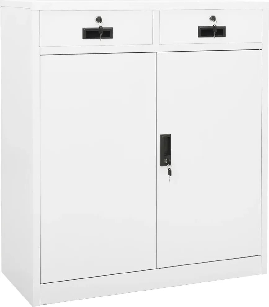 vidaXL fehér acél irodai szekrény 90 x 40 x 102 cm
