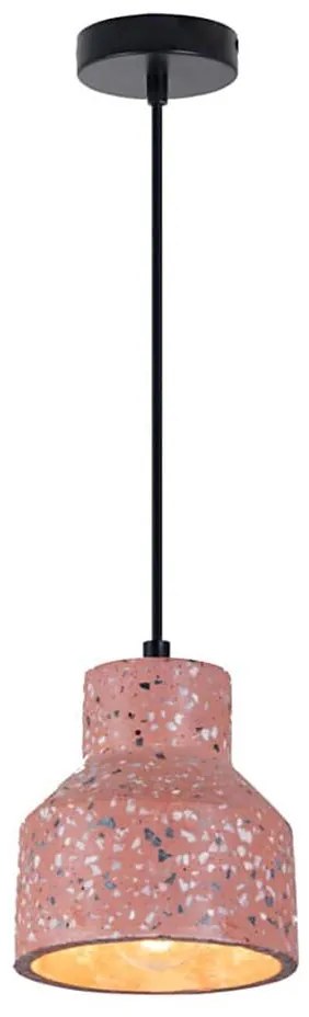 Klausen 111038 - RESIN lógó 1xE27/11W/230V rózsaszín/fekete