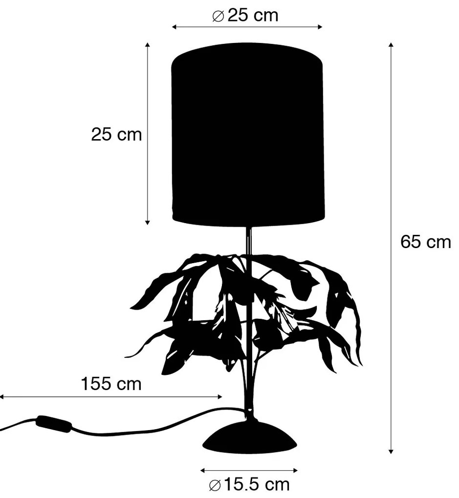 Vintage asztali lámpa antik arany zöld árnyékkal - Linden