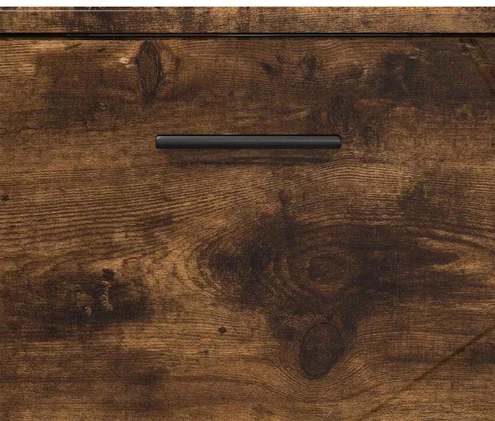 Fürdőszoba bútor szett 3 pcs Füstölt tölgy 76.5 x 35 x 64 cm