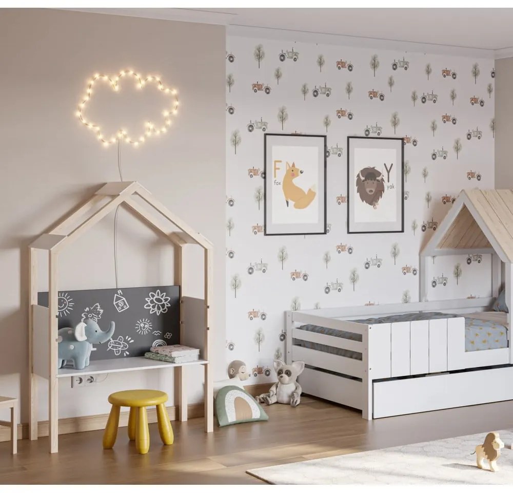 Borovi fenyő gyerek íróasztal 40x100 cm Roxana – Marckeric