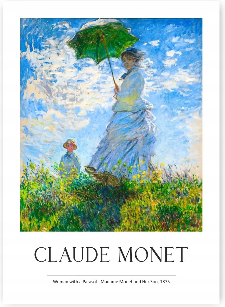 Claude Monet Nő Esernyővel 21x30 cm #281