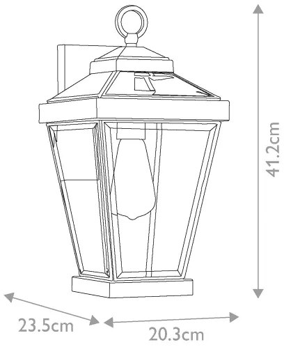 Quoizel QZ-RAVINE2-M-Kültéri fali lámpa RAVINE 1xE27/60W/230V IP44 barna