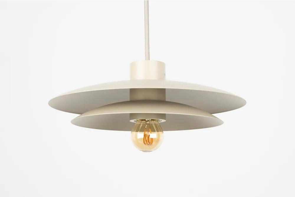 Bézs fém függőlámpa ø 26,5 cm Wubbo – White Label