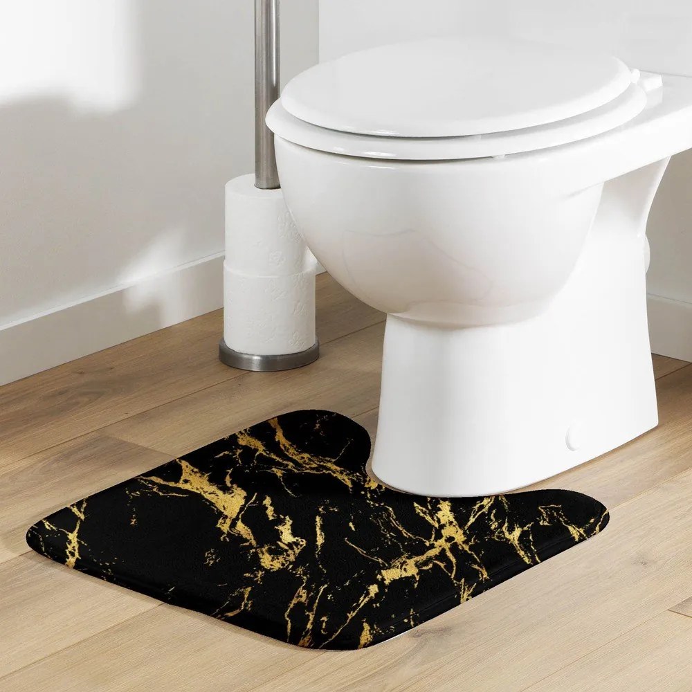 Fekete-aranyszínű fürdőszobai kilépő 45x45 cm Aquamarbre – douceur d'intérieur