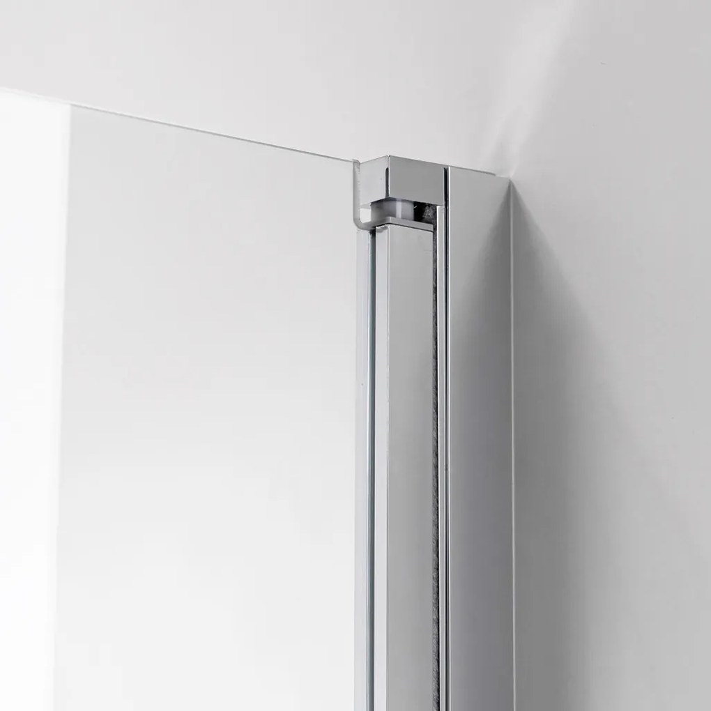 Stuxi Verona Big 240 cm széles kétszárnyú csukló zuhanyajtó, 6 mm vízlepergető üveggel, króm profillal, 195 cm magas