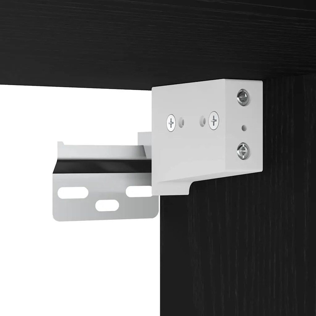 TV szekrény 3 pcs Fekete 60 x 30 x 30 cm Faanyag