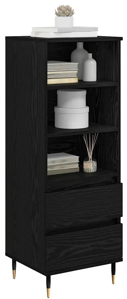 Magasfiú fiókkal Fekete tölgy 40 x 36 x 110 cm Faanyag