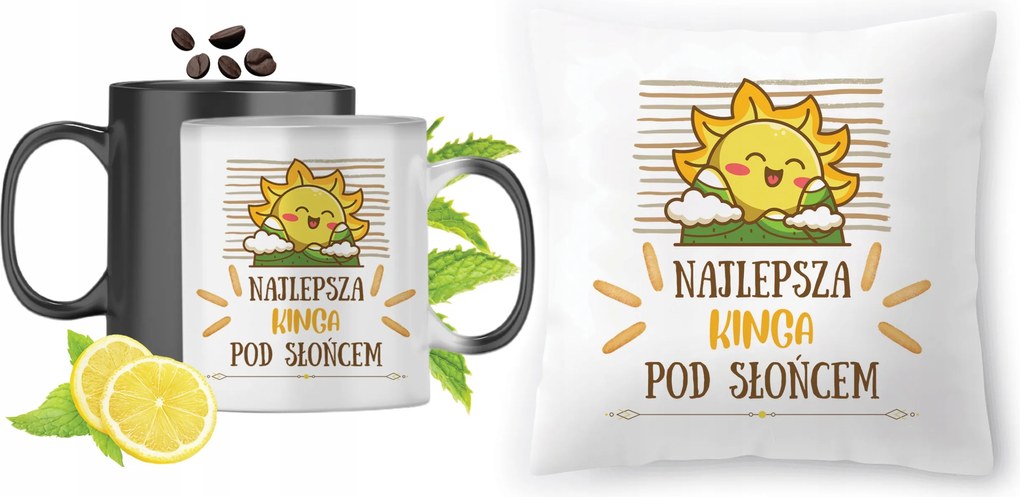 Kinga Mágikus bögre fényképes nyomott mintás párna szett