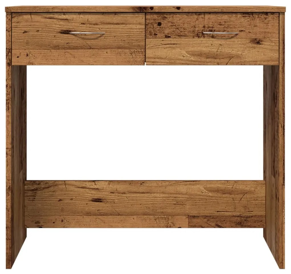 antik fa színű szerelt fa íróasztal 80 x 40 x 75 cm