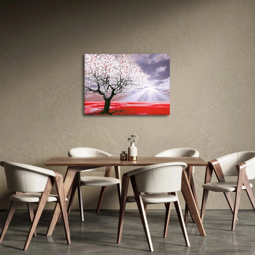 Piros fa kép (70x50 cm)