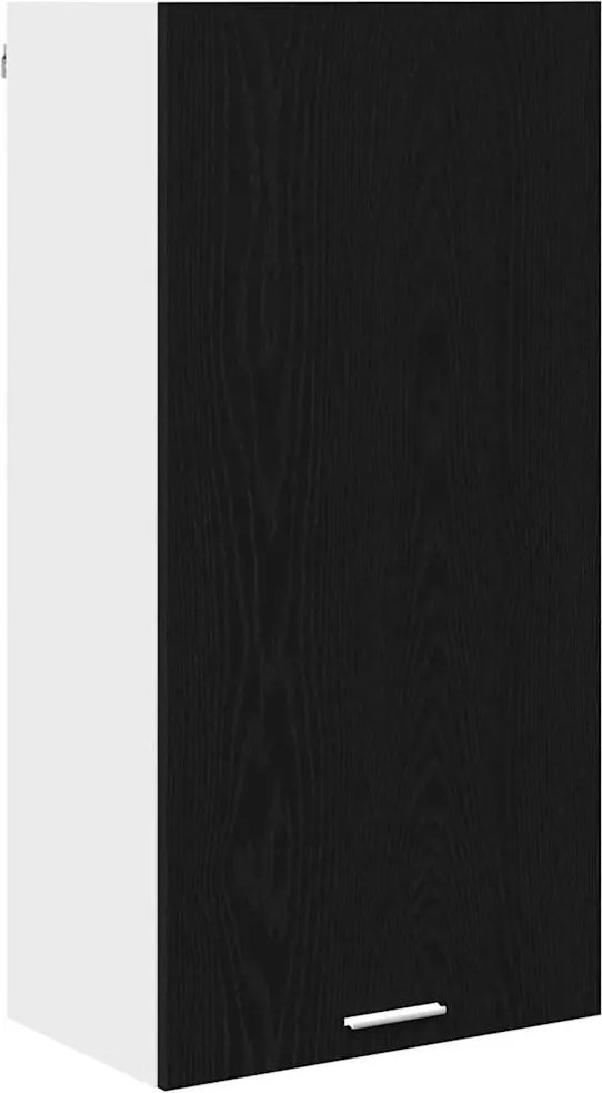 vidaXL Függő szekrény Fekete tölgy és fehér 50 x 31 x 100 cm Faanyag