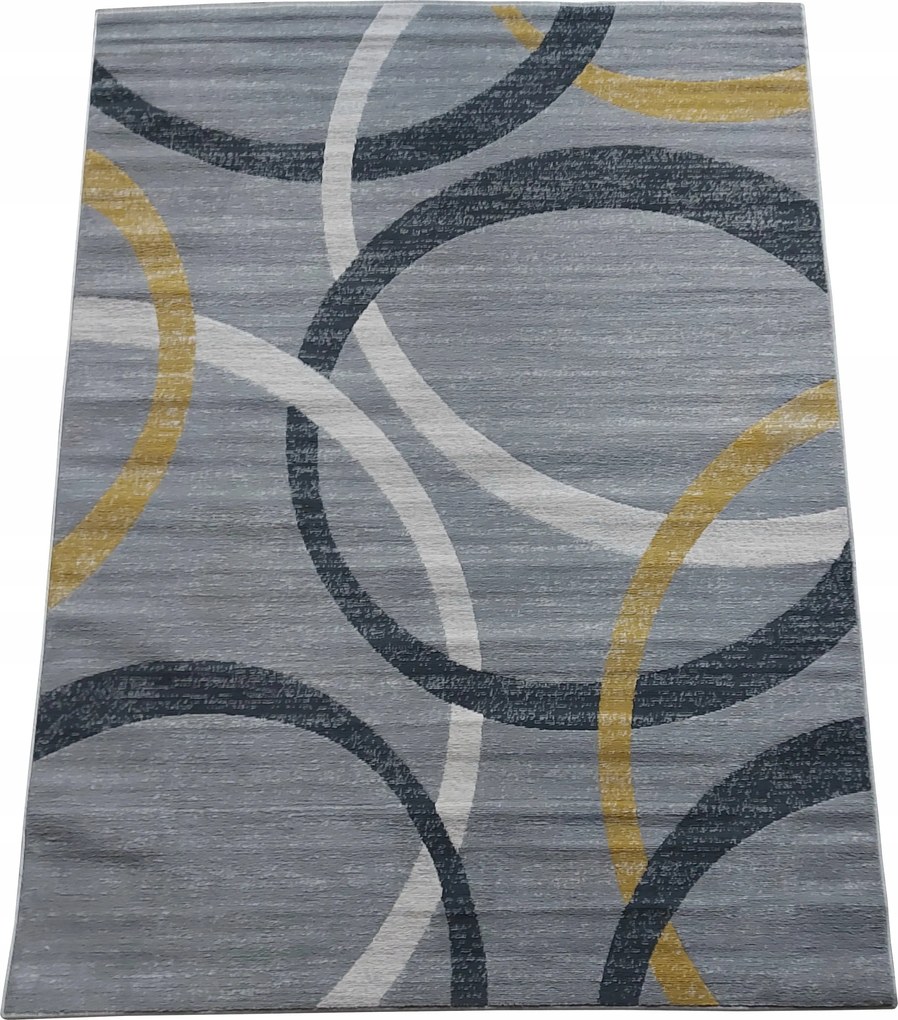 Kerek plüss szőnyeg, szürke ifjúsági 120x160 cm