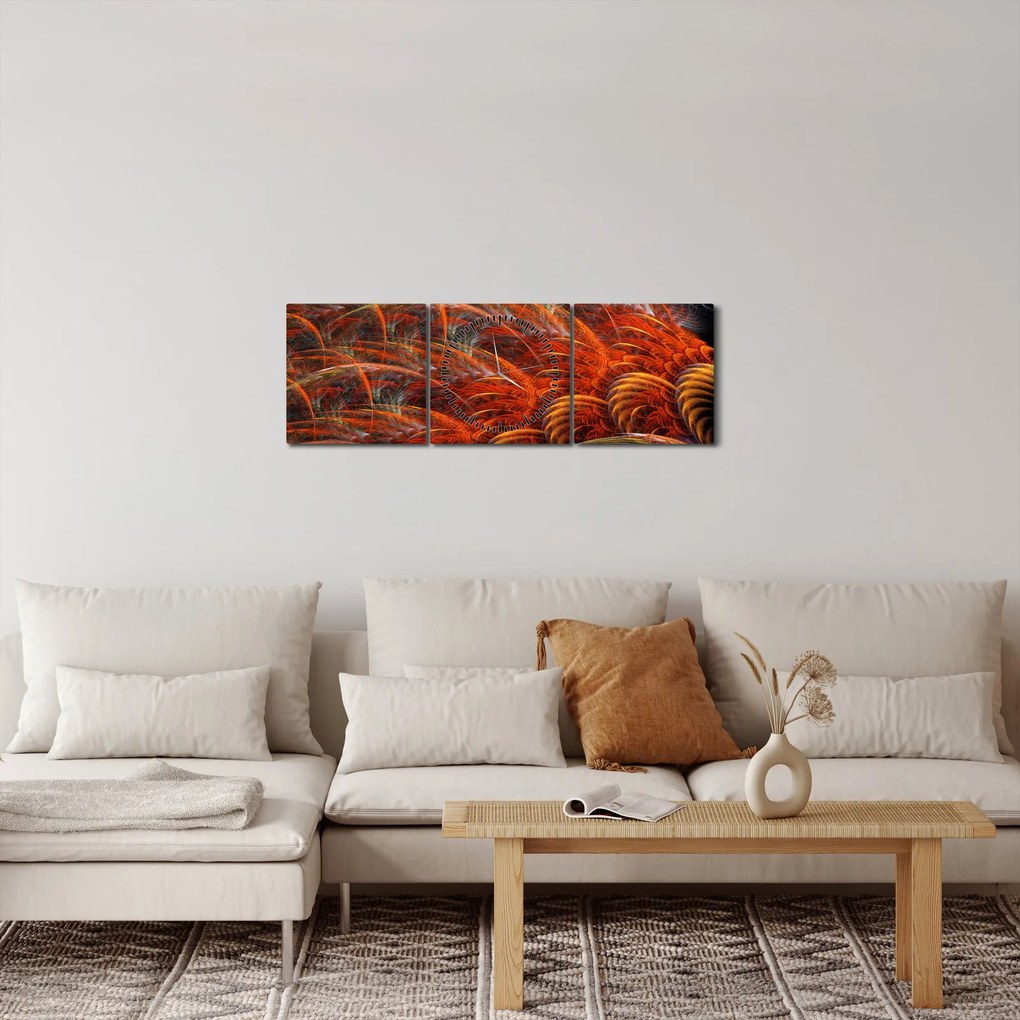 Kép - Absztrakt toll utánzat (órával) (90x30 cm)