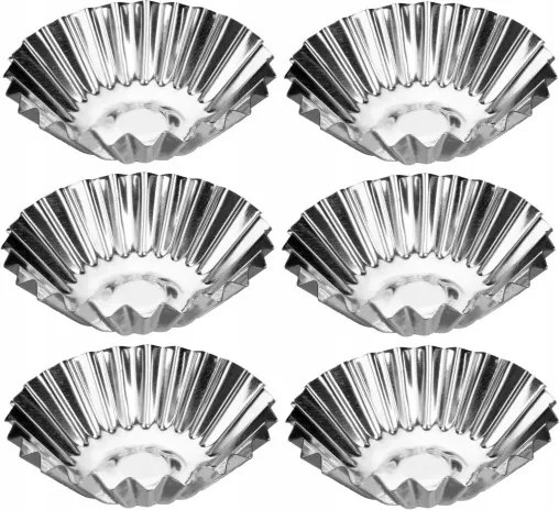 Fém Sütőforma Szett Muffinokhoz, Acél, 6 Darabos