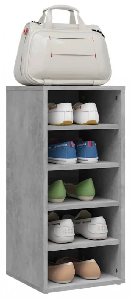 vidaX betonszürke szerelt fa cipősszekrény 31,5 x 35 x 70 cm