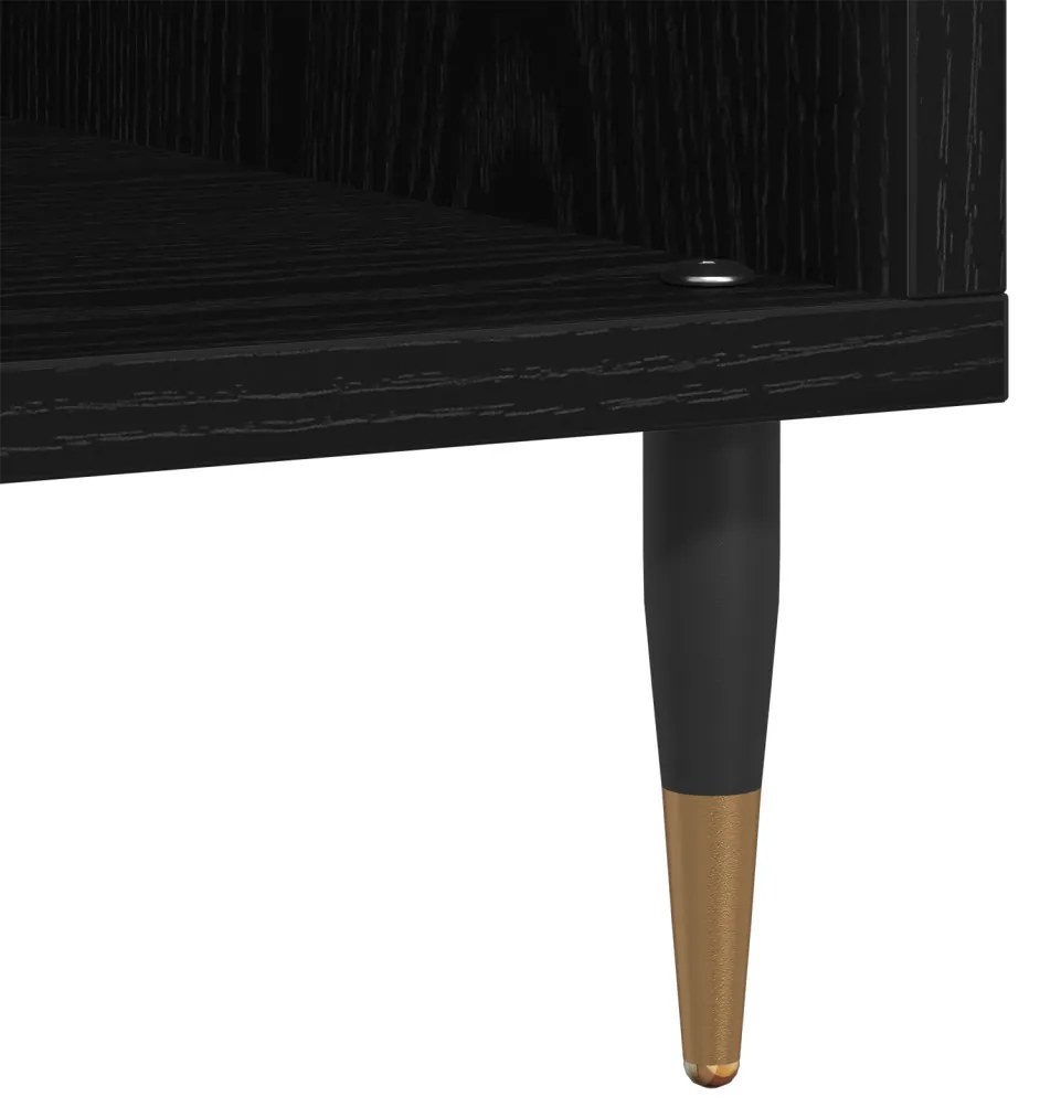 Rekord Szekrény Fekete Tölgy 100x38x48 cm Mérnök Fa