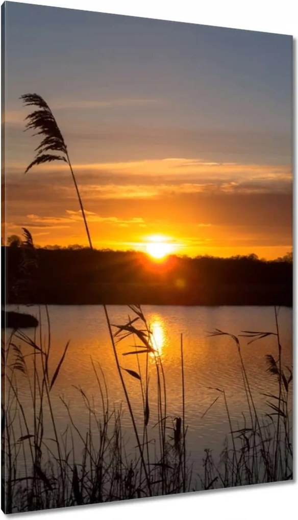 Vászonkép 80x120 Nyugat a tóparton