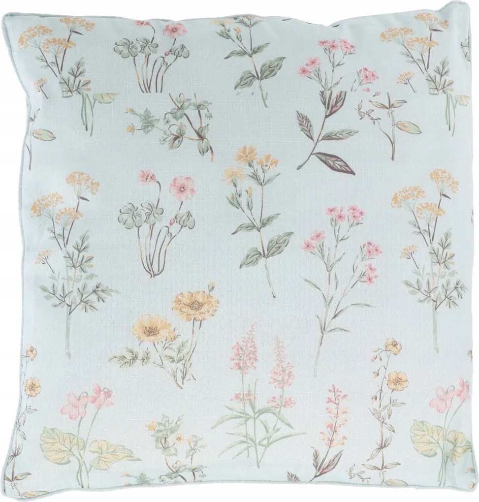 Nappali Dekorációs Párna Kanapéra Kék Virágos 45 x 45 cm