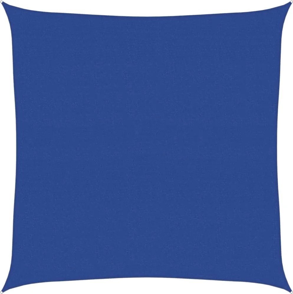 vidaXL kék négyzet alakú HDPE napvitorla 160 g/m² 7x7 m