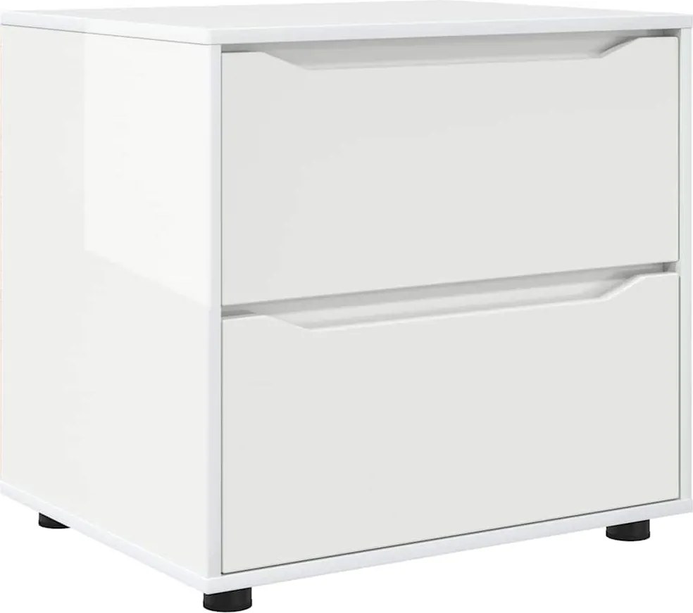 vidaXL Tárolószekrény Magas Fényű Fehér 60 x 48 x 57 cm Faanyag