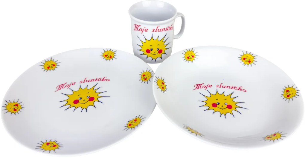 Thun 3 részes gyermek étkészlet Sluníčko