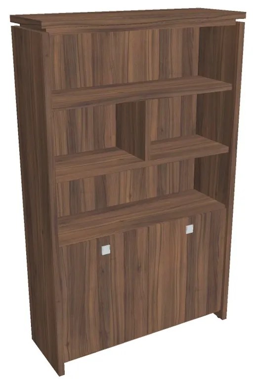 Verno magas szekrény 128 x 46 x 210 cm, polccal, dió