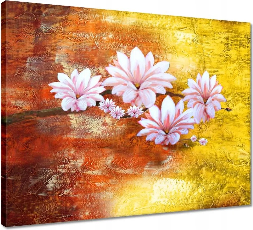 Vászonkép 50x40 Magnólia ág virágok