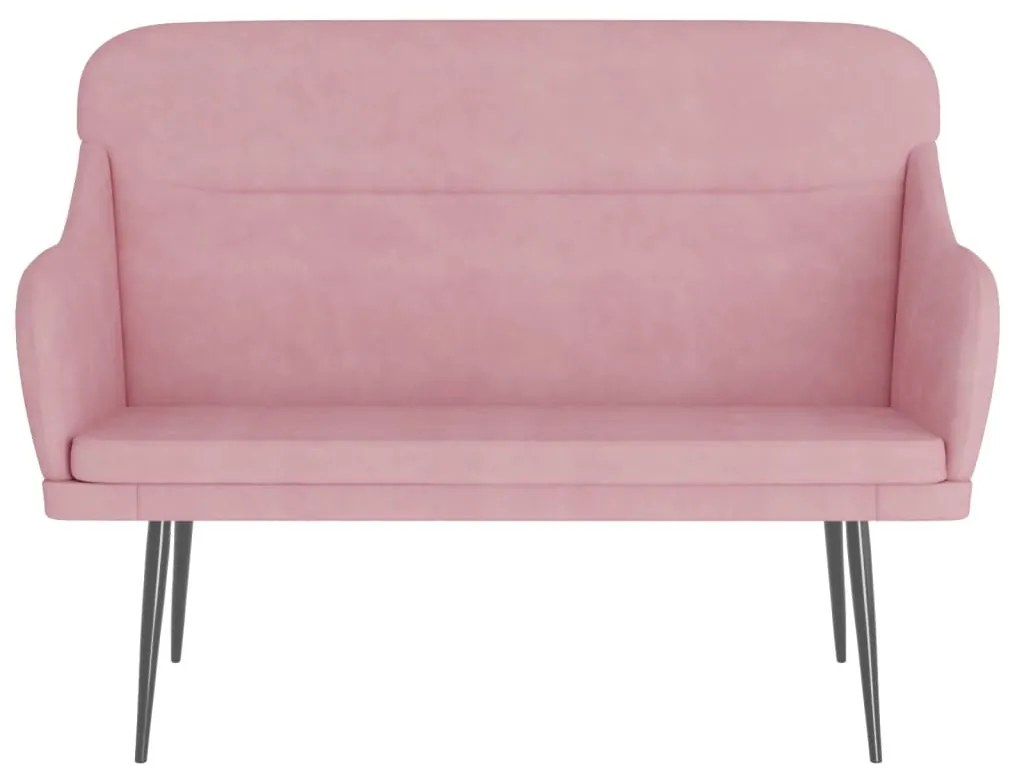 rózsaszín bársonypad 110 x 76 x 80 cm